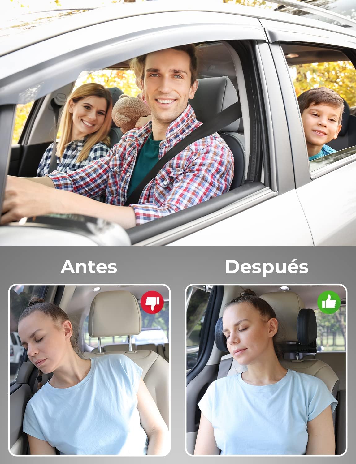 Reposacabezas laterales para el coche